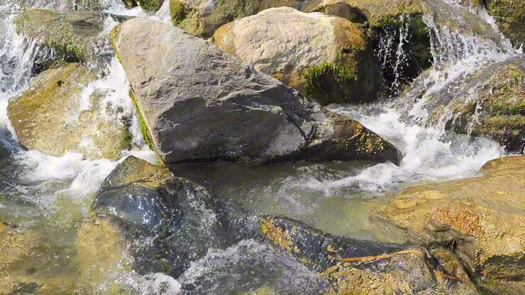 Babbling brook between the rocks
