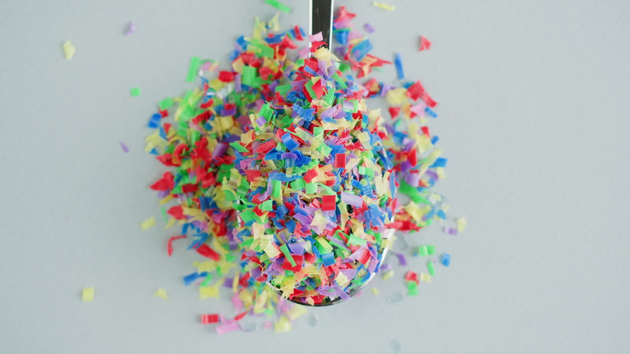 Colorful Confetti in a Spoon