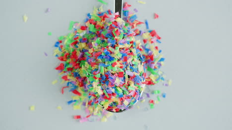 colorful confetti in a spoon