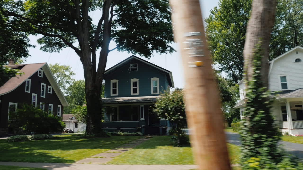 Ride Along A Typical American Suburb View From A Car Window Usa Road Trip