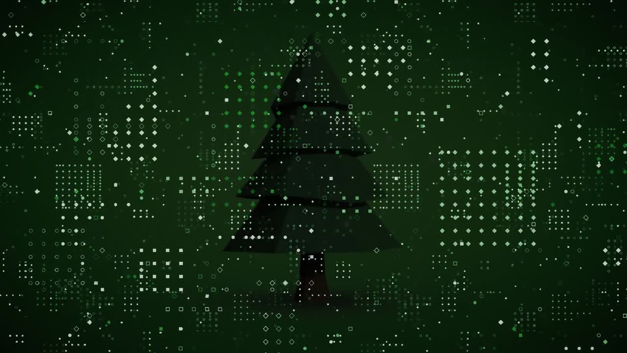 Animation of spots over fir tree