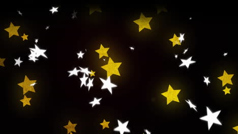 animation of stars falling on black background