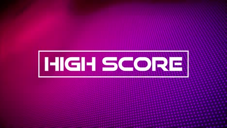 animation of high score text on purple and pink background