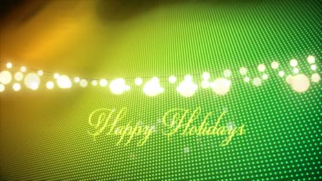 animación de texto de felices fiestas sobre fondo verde
