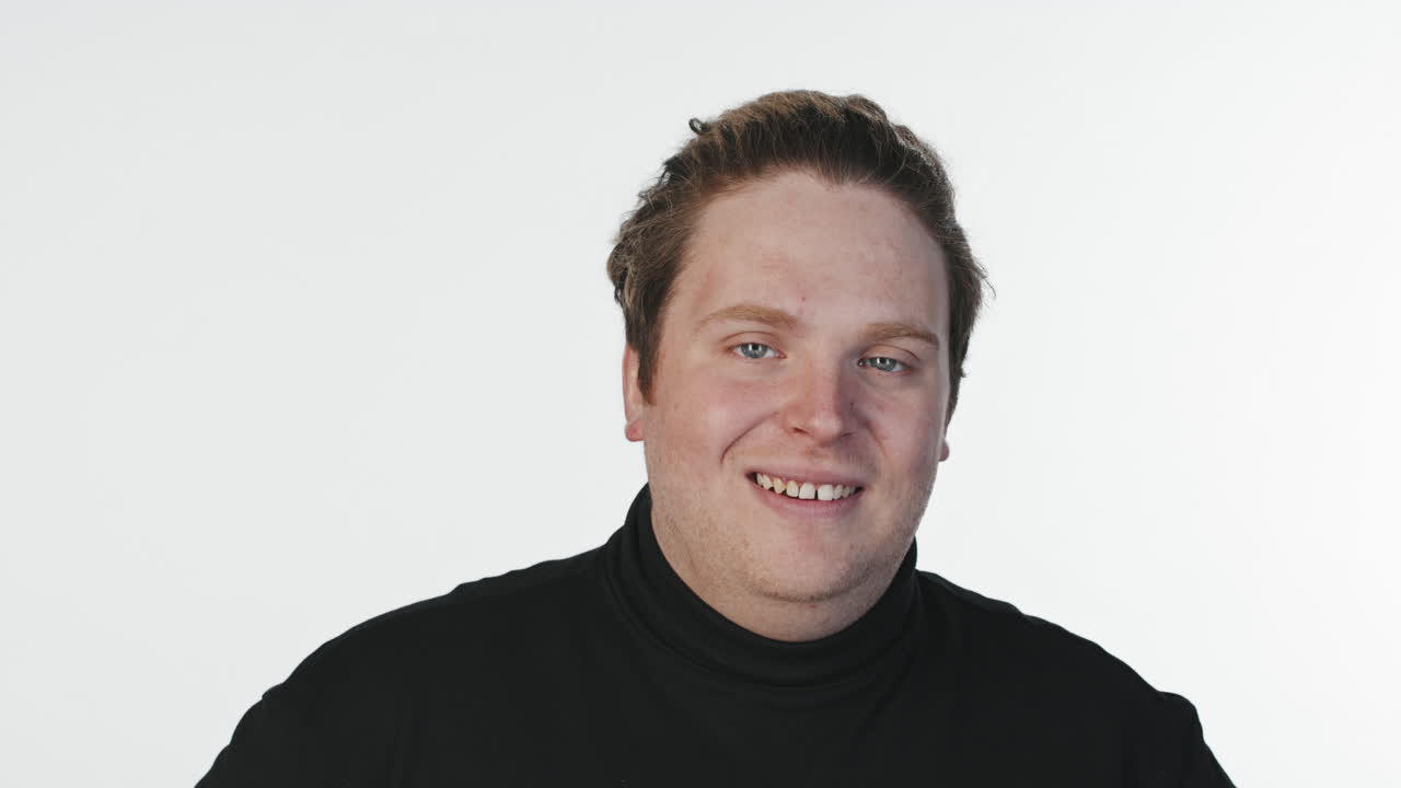 Smiling Man on White Background