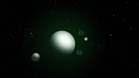 White-planet-sphere-moving-in-space-with-4-moons-orbiting-around-its-axis-and-approaching-in-front-of-the-camera