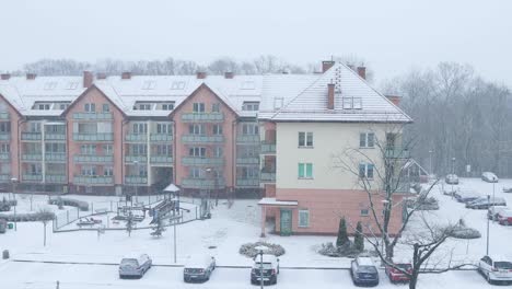 winter in the city suburb (loop)