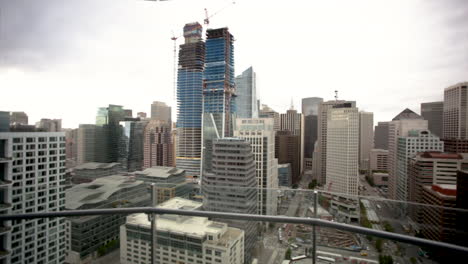cityscape with skyscrapers and urban architecture