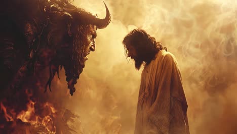 the confrontation: man vs. demon