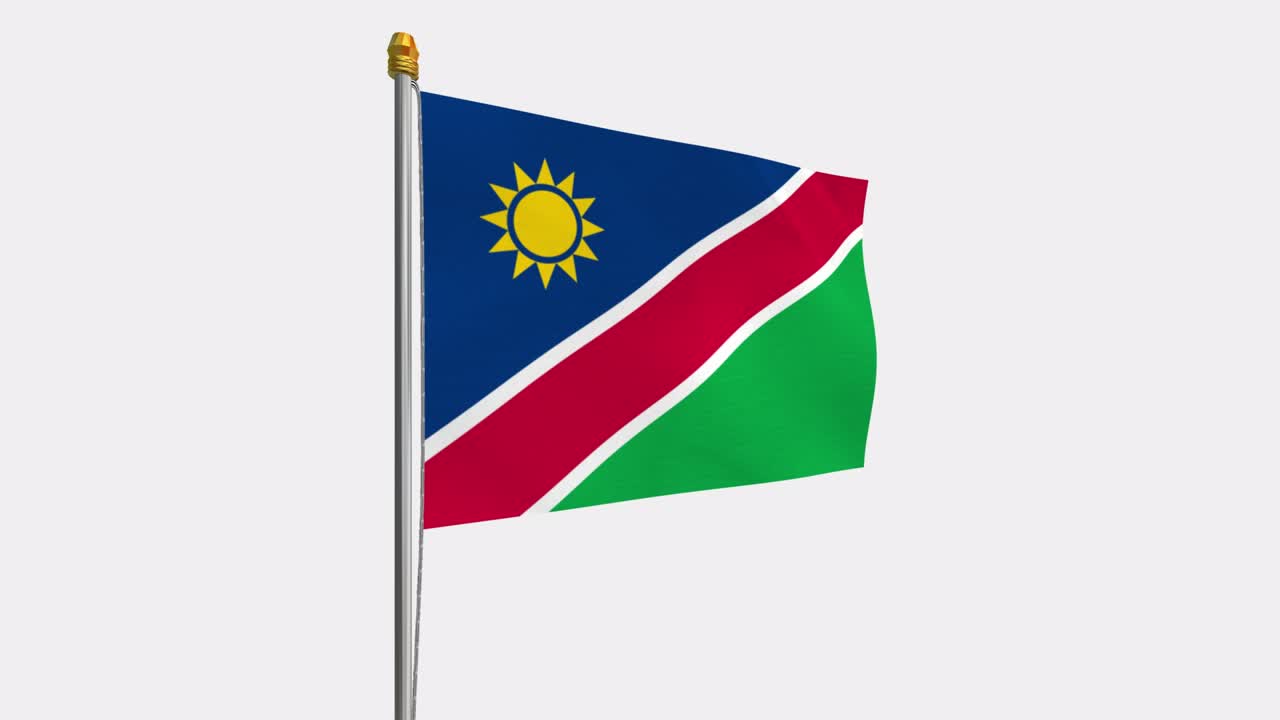 바람에 날아다니는 나미비아 발의 루프 비디오, 4k의 느린 동작 비디오, 알파 채널