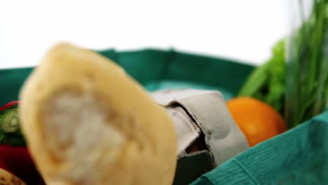 fresh vegetables in shopping bag