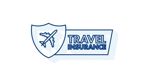 travel insurance in shadow style. motion graphic