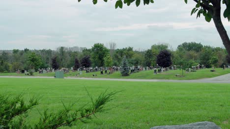 cemetery view on overcast day.