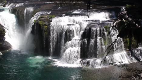 stunning waterfall in lush forest