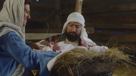 the holy family at the nativity