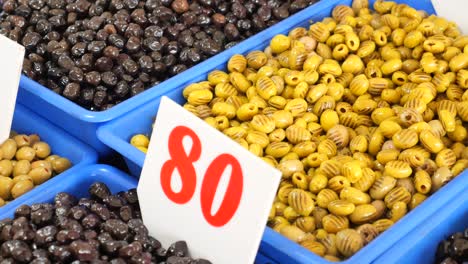 olives for sale at a market