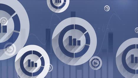 Animation-Von-Mediensymbolen-über-Diagrammen