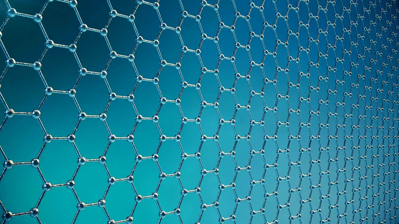 그래핀 원자의 나노 구조:  모양의 나노 튜브, 개념, 나노 기술 및 과학, 3d 애니메이션
