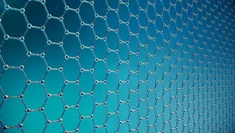 graphene atom nanostructure loopable animation. nanotube in form of honeycomb. concept nanotechnology and sciences. 3d animation