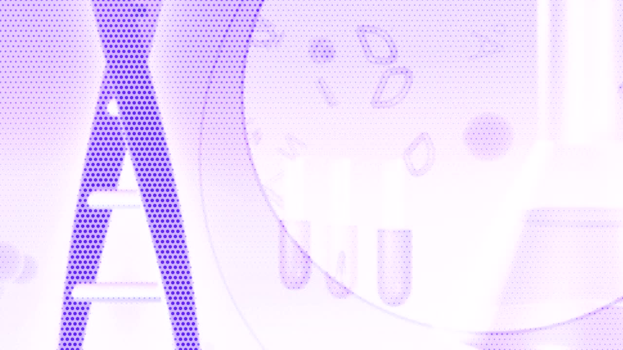 fondo de movimiento animado generado por computadora que muestra biología científica átomos moléculas partículas genes adn