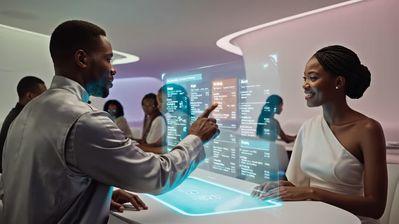 Futuristic Restaurant Experience with Holographic Menu