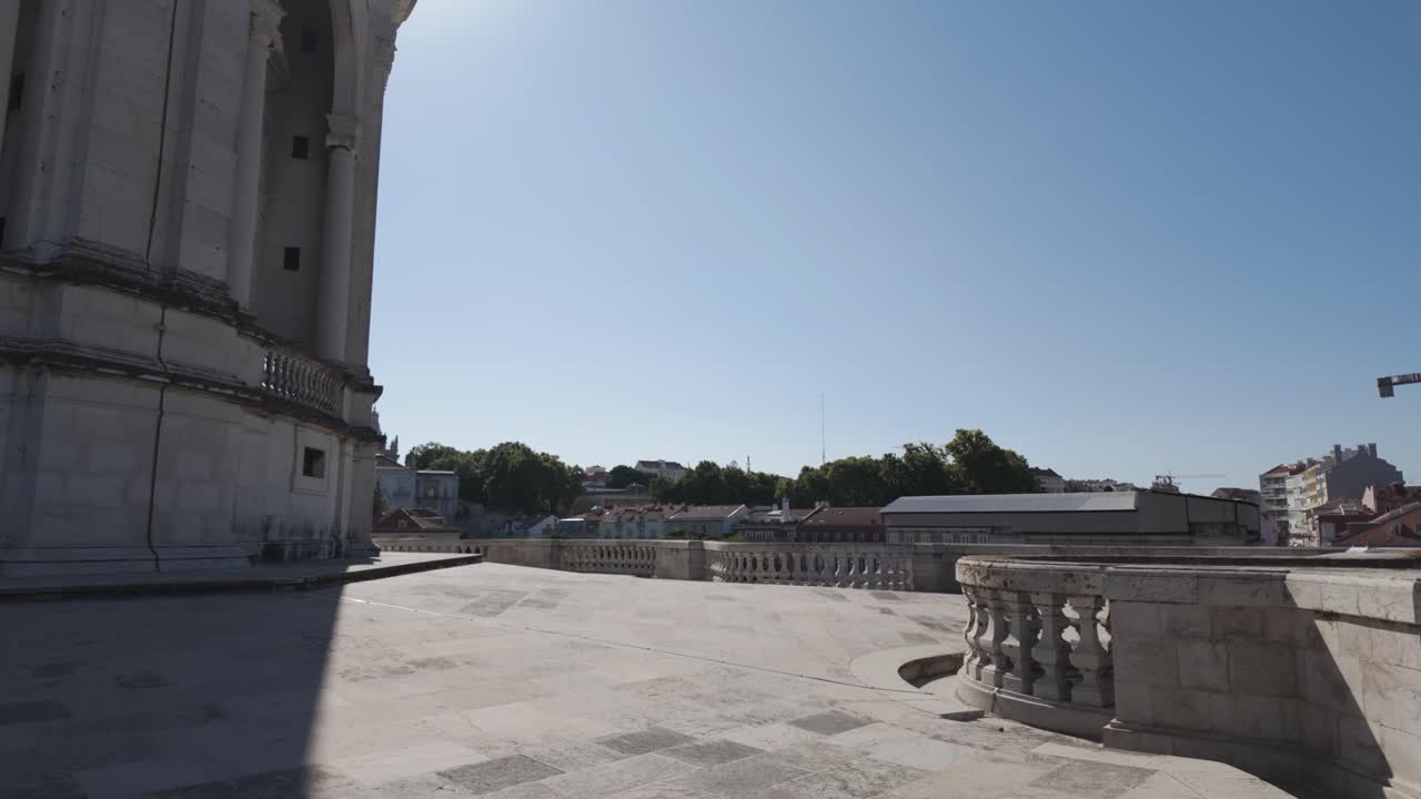Bright terrace with city view at National Pantheon Lisbon Portugal