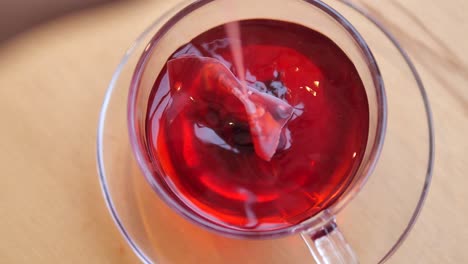 brewing a cup of red tea