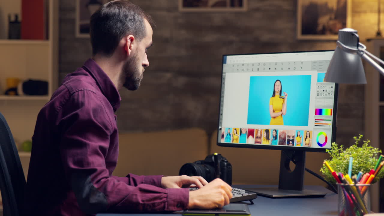 creador de contenido digital que retoca fotos para un cliente