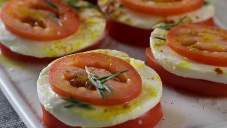 caprese skewers or salad