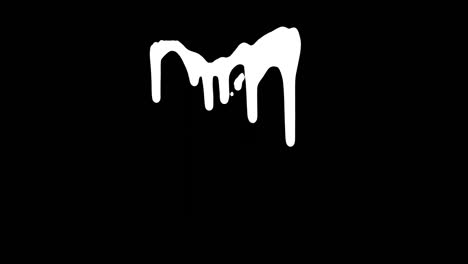 white ink dripping over black screen background