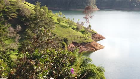 view of the guatape reservoir