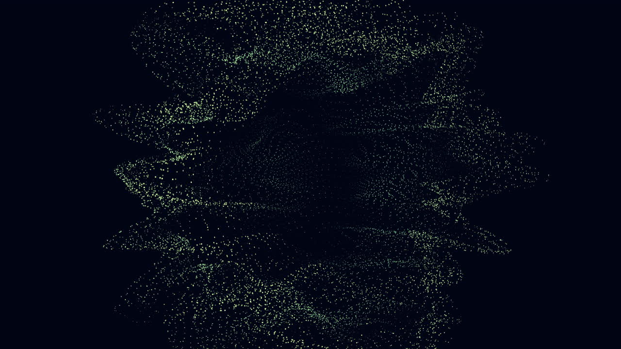 Random motion small neon glitters in dark galaxy