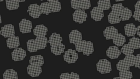 geometric grid thin white lines form squares and rectangles on black background