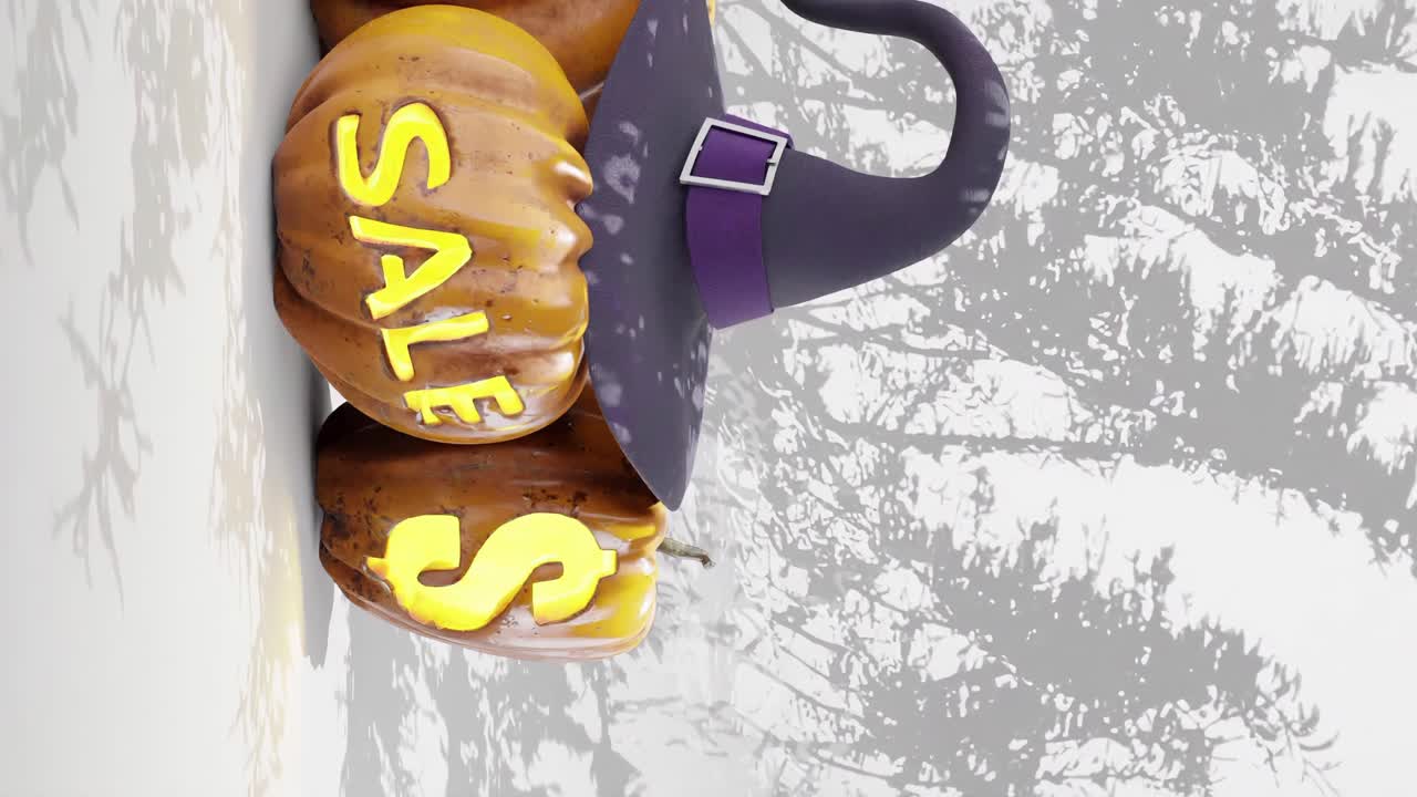 Farverige Halloween græskar rabatudsalg animation
