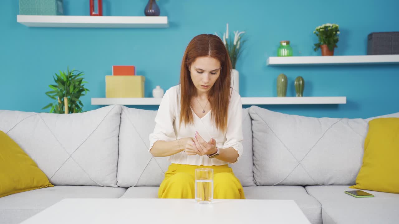 The young woman with the placebo effect.