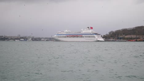 cruise ship in istanbul harbor