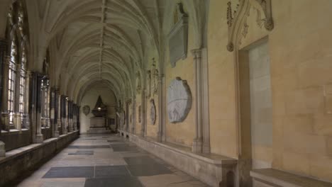 inner corridors of westminster abbey, london, ua