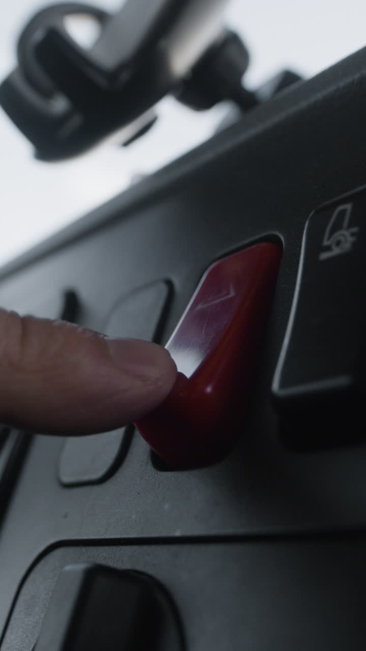 Pressing the Emergency Hazard Lights Button