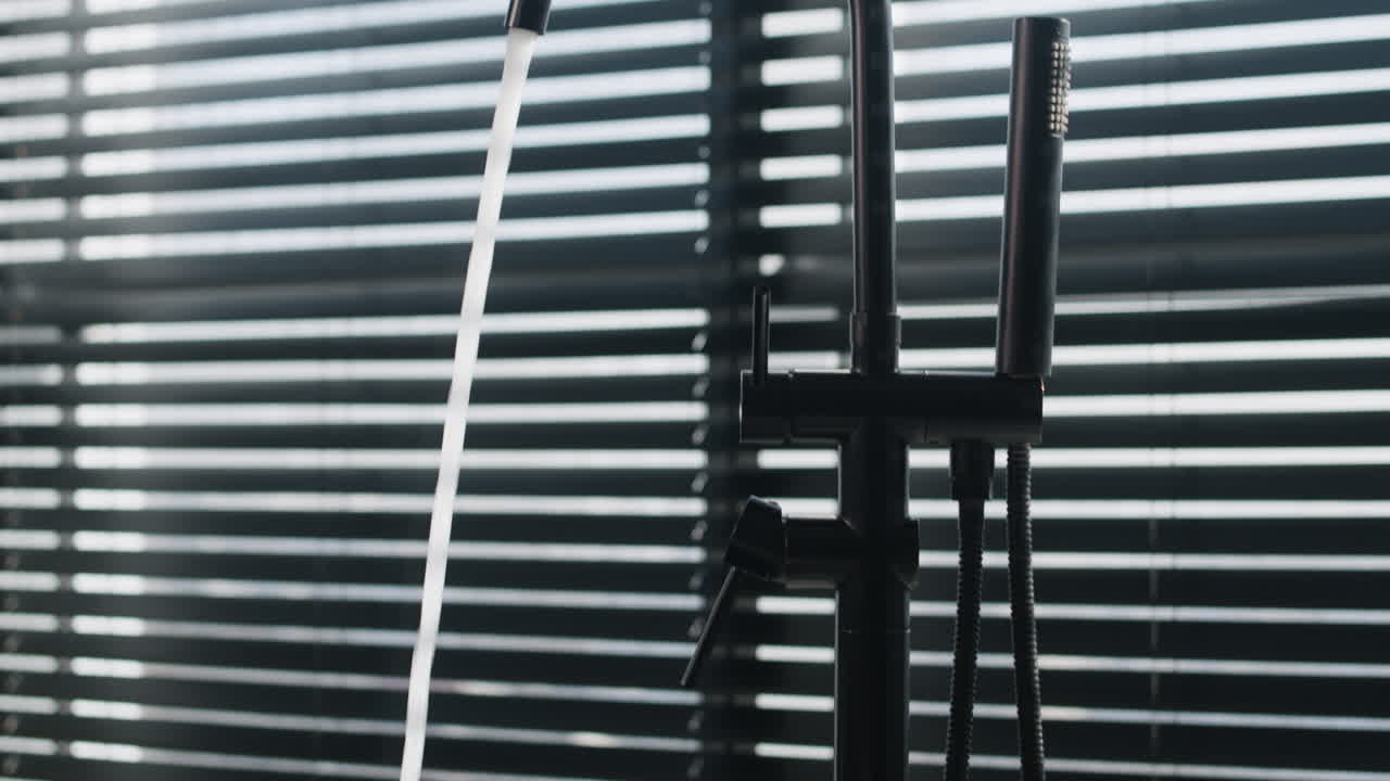 Modern Black Faucet in a Bathroom