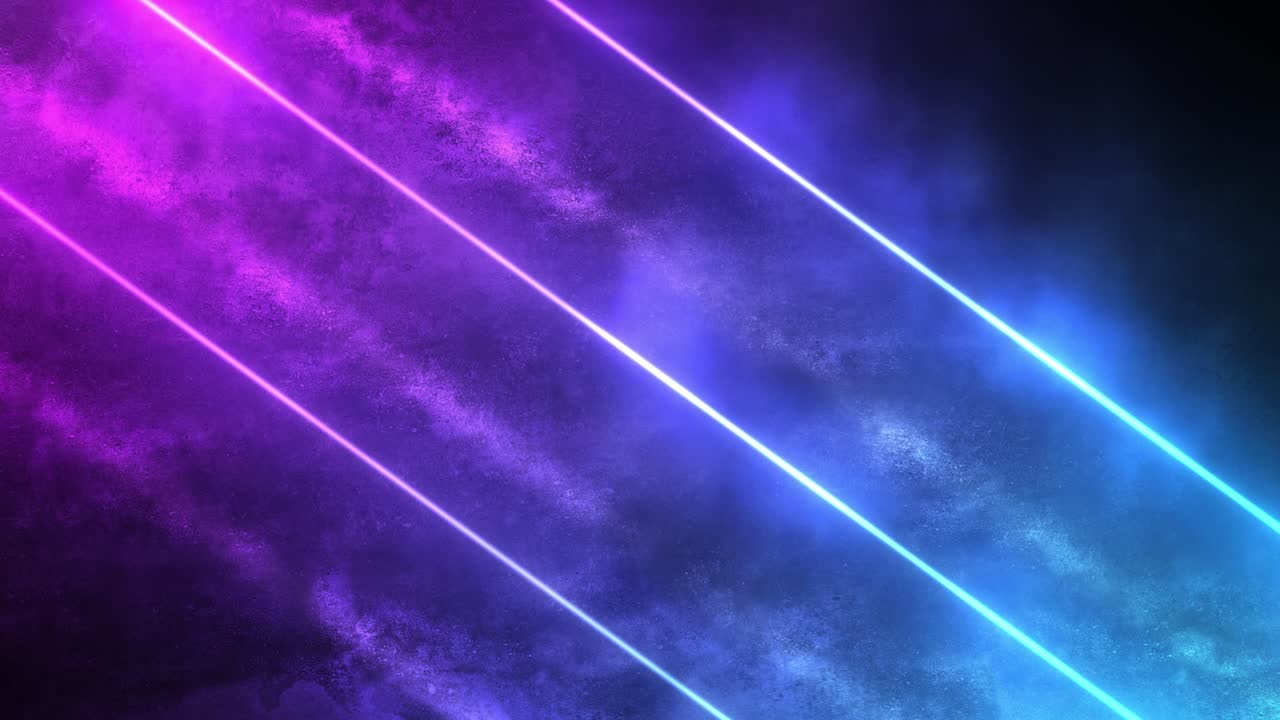 luces de neón multicolores giratorias futuristas en humo en movimiento en estilo cyberpunk