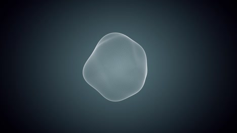 metamorfosis de la forma amorfa a partir de puntos y líneas, animación abstracta de la forma futura 4k