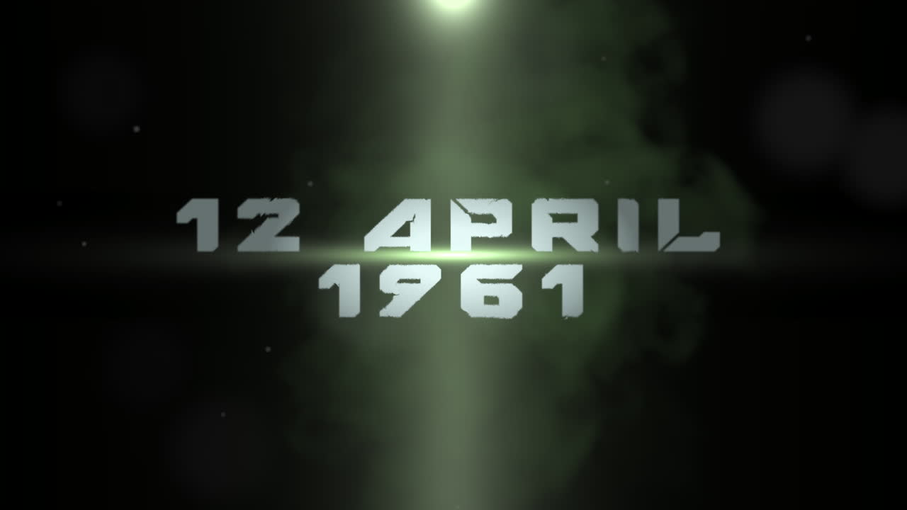 12 de abril de 1961 con humo y luz en el espacio.