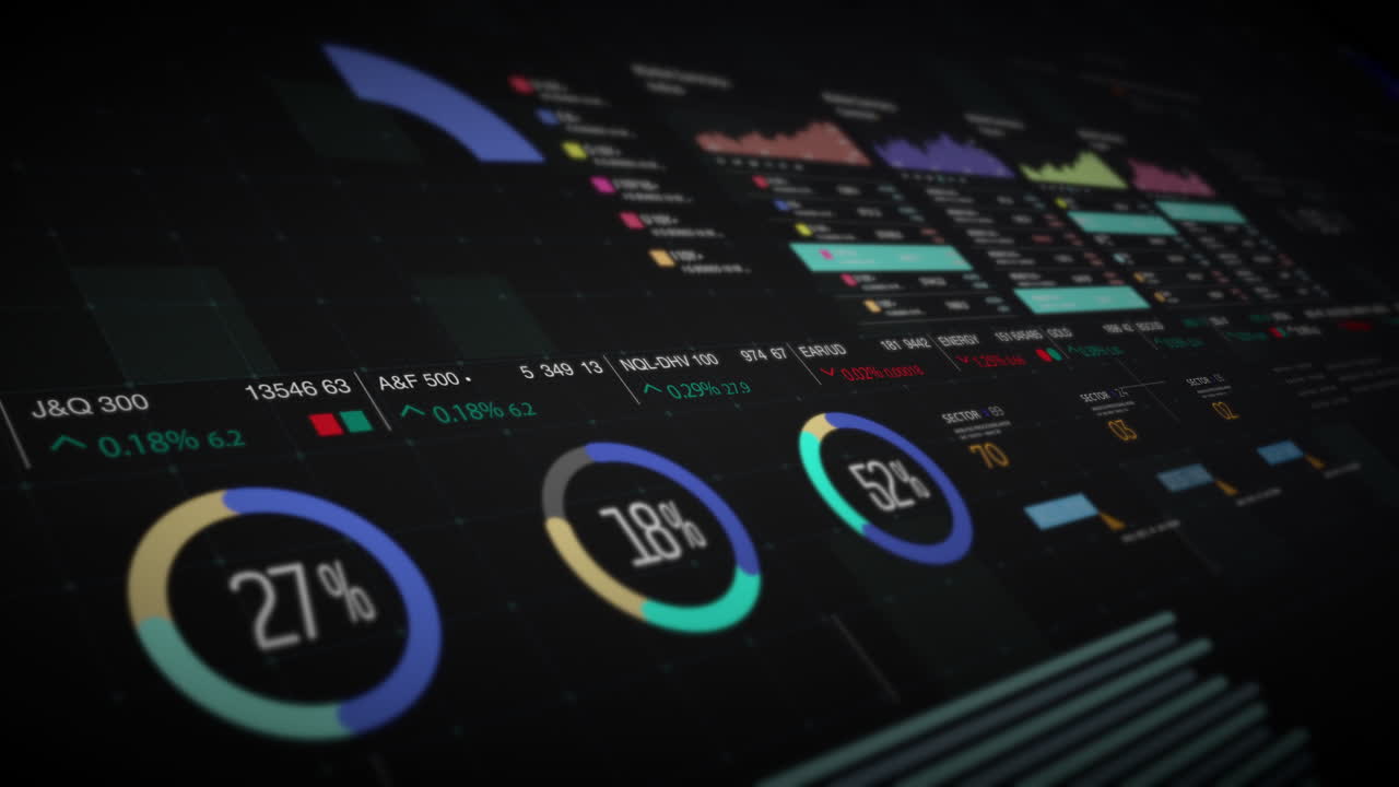visuales de datos dinámicos para gráficos de información de negocios, gráficos animados e insights basados en datos para una maqueta de reunión de negocios. explore el mundo del comercio, las bolsas de valores y la criptografía