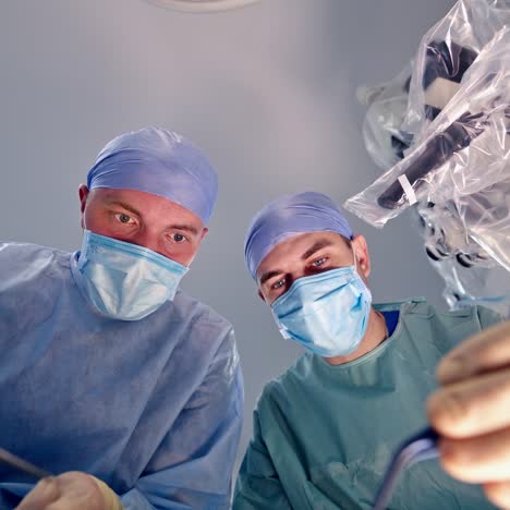 surgical equipment during operation