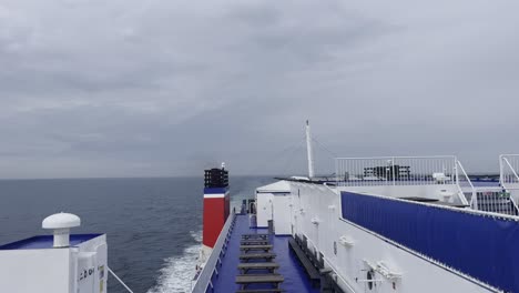 ferry on the way to finland with no people at sea