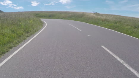 car drive point of view in the uk countryside