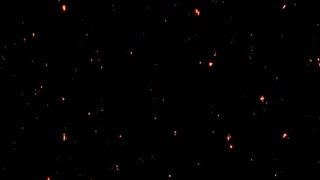 partículas de chispas de fuego que caen