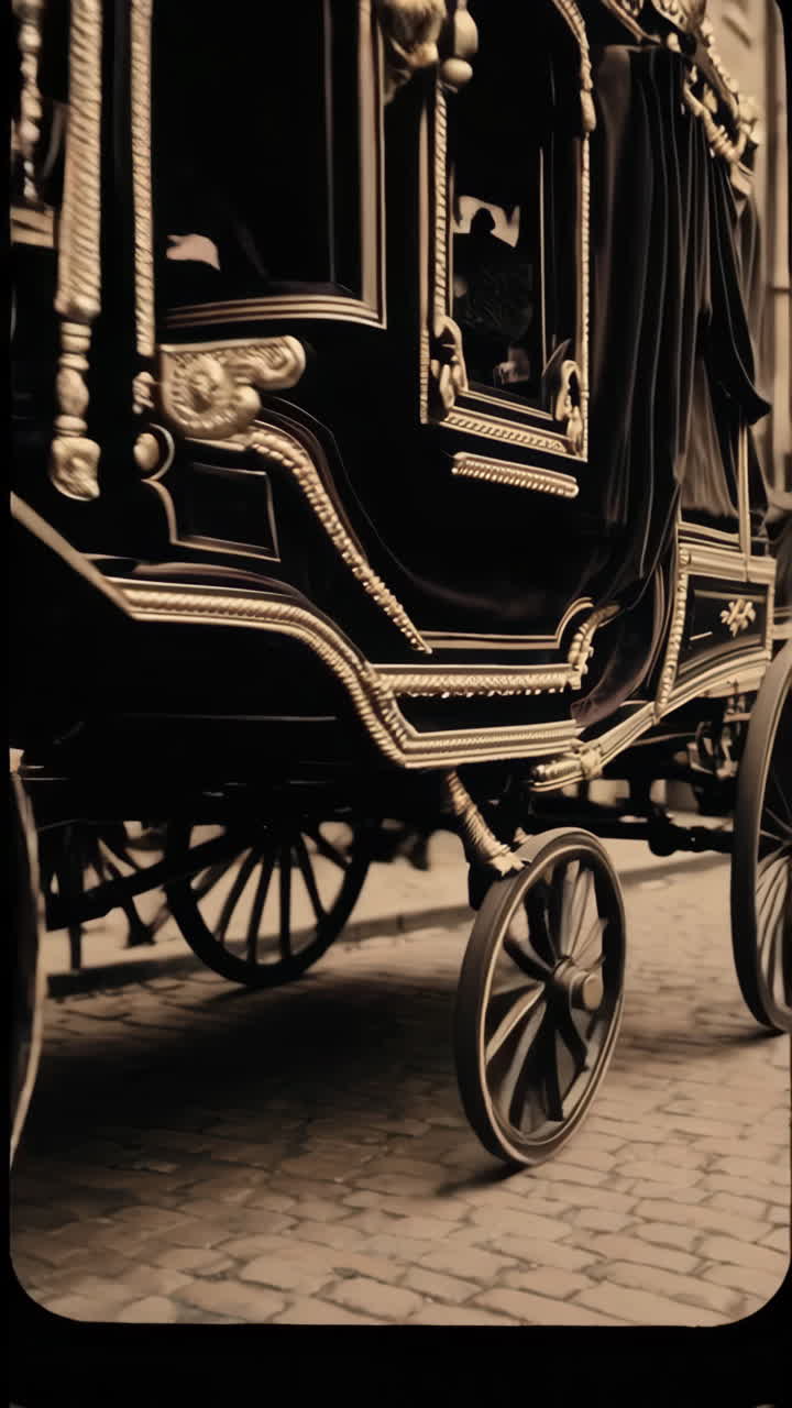 Funeral Procession in a Historic Town