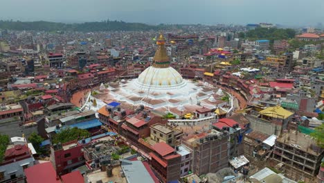 stupa de buda - patrimonio de la humanidad de la unesco en katmandú, nepal, asia del sur