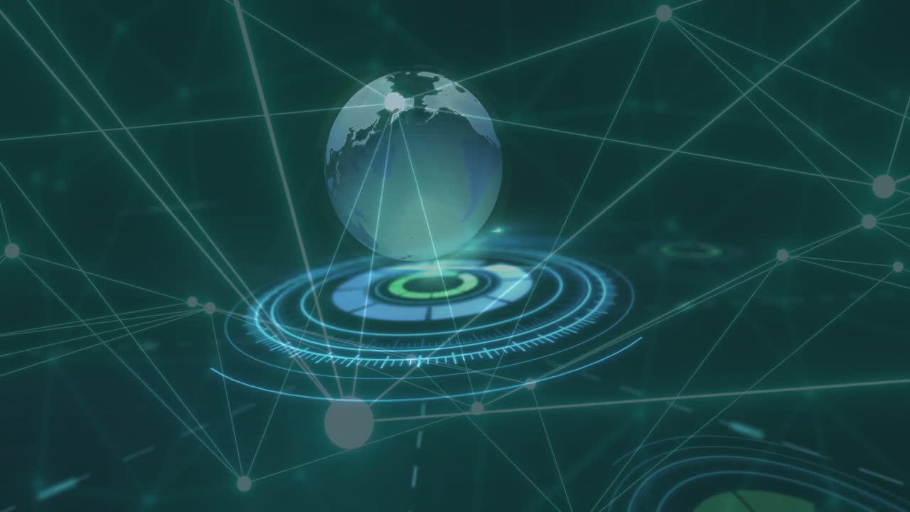 Animation of network of connections over globe